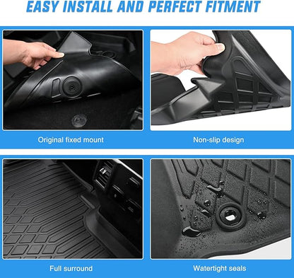 Nilight TPE Floor Mats for 2021 2022 2023 Hyundai Santa Fe 5 Seat (Non-Hybrid),All Weather Custom Fit Heavy Duty Floor Liners