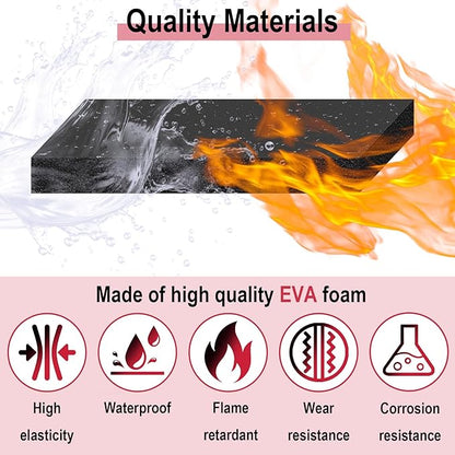 Garage Wall Protector for Car Doors, Garage Wall Bumper, Waterproof Garage Anti-Collision Strip, 11.8" x 3.9" x 1.18" Self Adhesive EVA Foam for Collision Protection (2 Pack)