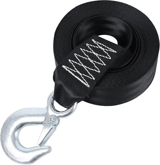 Boat Winch Strap with Safety Snap Hook 2" x 20 Ft for Pontoon/Bass/Fishing Boat Straps Trailer 10000 lbs Tow Ropes for Towing Vehicles, ATV,Jet Ski,Powerboats,Canoe,Kakak,Wave Runner Accessories