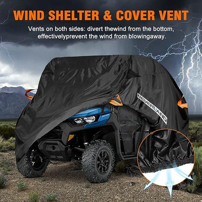 NEVERLAND UTV Cover, All-Weather Protection Side by Side Cover 2-3 Passenger, Universal for Polaris Ranger RZR Yamaha Honda Can Am Defender (126" x 70" x 75")