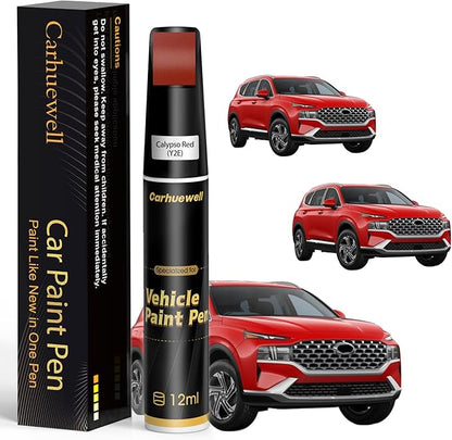 (Y2E) Calypso Red Touch Up Paint Compatible with Hyundai, Exact Match Car Paint Pen Automotive Scratch Repair Remover Kit Quick & Easy Solution for Vehicle Chips and Nicks
