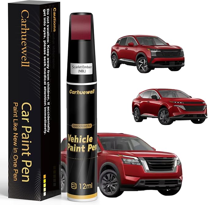Scarlet Ember(NBL) Touch Up Paint Compatible with Nissan, Exact Match Car Paint Pen Automotive Scratch Repair Remover Kit Quick & Easy Solution for Vehile Chips and Nicks