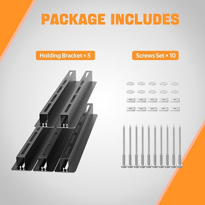 Ultrawall Overhead Garage Storage Rack, Heavy Duty Ceiling Storage Rack, 26 Inch Adjustable Ceiling Bin Storage System, 5 Sets for 4 Bins