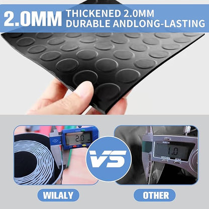 Premium Garage Floor Mat, Commercial Grade Heavy Duty Parking Mat for Garage Floor, Golf Cart Parking, Water/Stain Resistant Floor Runner (Black Coin, 2 Rolls x 4 x 6.5 Feet)
