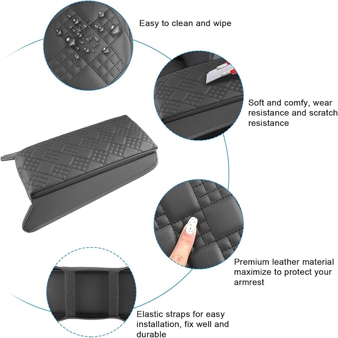 SXCY for 2025 BMW X3 Armrest Cover Pad for 2025 BMW X3 (30 / M50 xDrive) Accessories 2025 X3 Center Console Cover 2025 X3 Middle Console Cover Add Soft Cotton Cushion (Added-Pad)