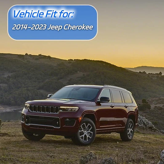 Window Rain Guards Fit for 2014-2023 Jeep Cherokee, Outside Mount Vent Window Visors, Smoke Vent Shade Shield, Car Accessories 2015 2016 2017 2018 2019 2020 2021 2022, 4pcs