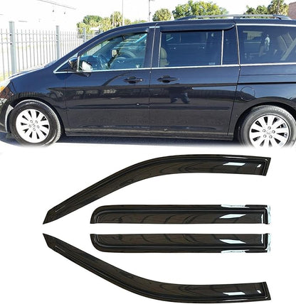 94452 Sunproof Waterproof Side Window Wind Deflector, 4pcs Protective Replacements Rain Guards Set, Window Visor fit for 2018-2024 Honda Odyssey