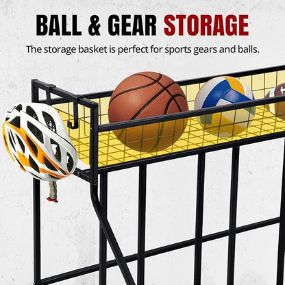 HEALTH LINE PRODUCT 4 Bike Stand, Indoor Bike Storage, Bicycle Rack for Garage - Metal Stability Floor Bicycle Station for Parking Mountain/Road/Hybrid/Fat Tire & Scooters Bike Rack for Garage
