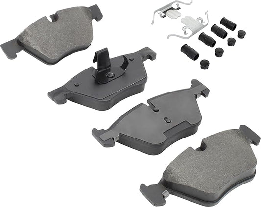 Premium Semi-Metallic Front Brake Pads (1001-1504M) Compatible with BMW 528i 2011-2016, BMW 528i xDrive 2012-2016