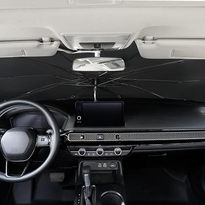Umbrella Sunshade for Honda Civic 2025 2024 2023 2022 Accessories, Foldable Windshield Cover Sun Shade Umbrella Sun Visor UV Block Windshield, Ice Nano (for for Honda Civic 2022-2025