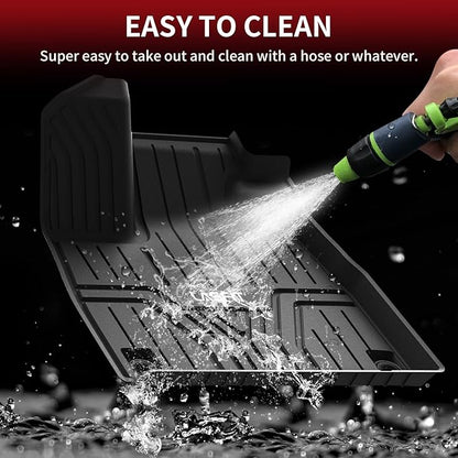 LASFIT Floor Mats for Honda Pilot 2023 2024 2025 (7&8 Seats), All Weather Custom Fit TPE Odorless Anti-Slip Floor Liner 1st & 2nd & 3rd Row, Black