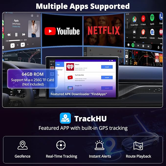 CB6 CarPlay AI Box & Android AI Box, Wireless CarPlay/AndroidAuto Adapter, Plug & Play CarWave Car Smart Box with AI DriveChat, GPS Track, Android 13, 2 BT, 4G LTE, 4G+64G, Silver