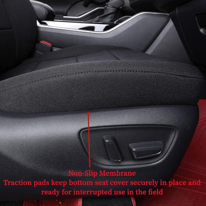 coverdream Custom Seat Covers Compatible with Select Toyota Camry Hybrid LE,Hybrid SE 2018 2019 2020 2021 2022 2023 Models (Black,Full Set)