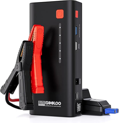 GOOLOO Jump Starter 3000A Peak Car Jumper Starter 12V SuperSafe Lithium Jump Box, Battery Booster Pack, Portable Car Battery Charger, and Jumper Cables for Up to 8.5L Gas or 6.0L Diesel Engine