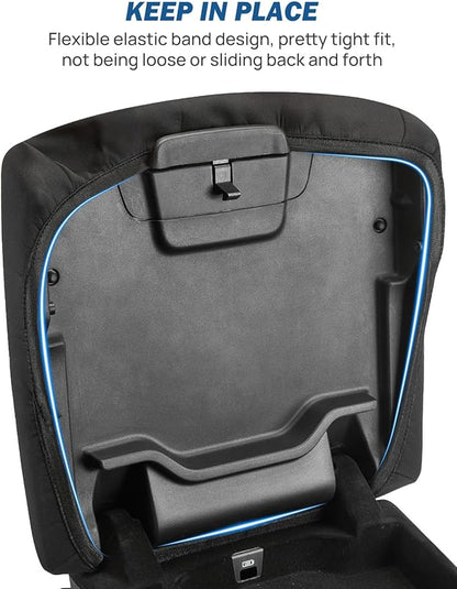 JOYTUTUS Center Console Cover Compatible with 2013-2025 Ram 1500 2500 3500, Neoprene Arm Rest Armrest Cover for Car, Middle Console Cover Lid