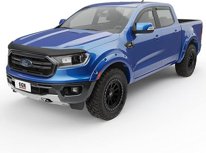 EGR 303555 SuperGuard Matte Black Acrylic Hood Shield Compatible With Select 2019-2023 Ford Ranger Trucks - Durable, Easy Installation
