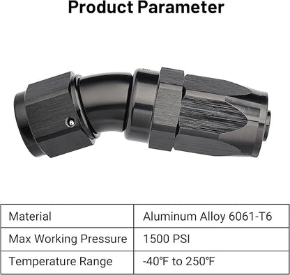 EVIL ENERGY 8AN 30 Degree One Piece Full Flow Hose End Fitting Swivel For CPE Braided Hose