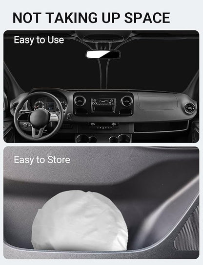 Proadsy 2025 Upgrade Windshield Sun Shade Custom Fit Sprinter, Freightliner Cargo Crew 2007-2025 4-Layer Foldable Front Sunshade Protector Sun Visor Blocks UV Rays Keep Car Cooler