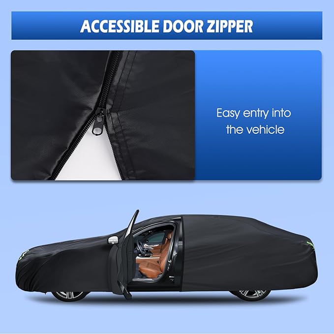 Migaven 6 Layers Car Cover Custom Fit for Honda CRV 1997-2023, Toyota RAV4 1996-2023, Waterproof Full Exterior Cover Rain Sun Protection with Door Zipper