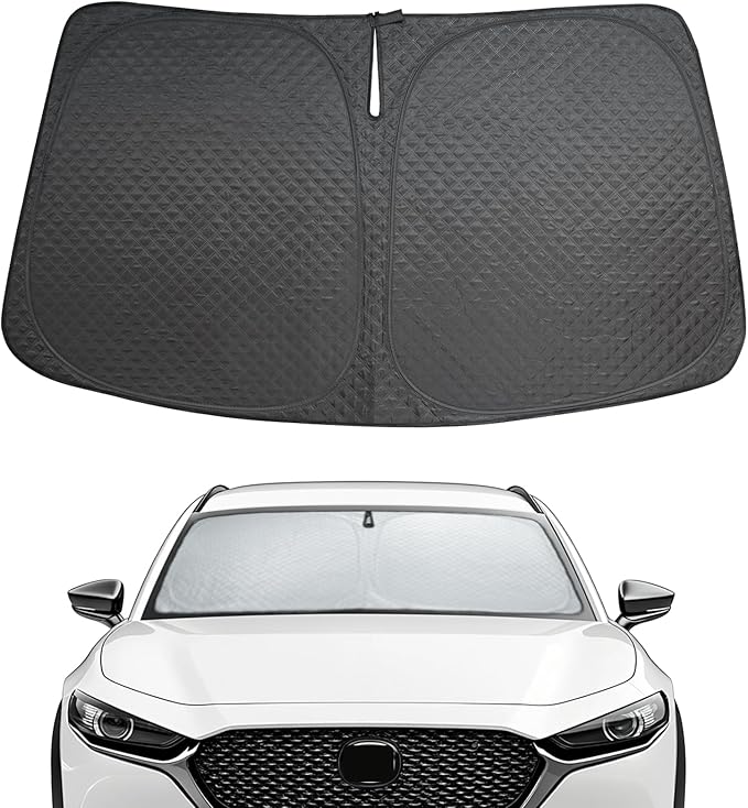 Car Windshield Sun Shade 5 Layers Thick for Mazda CX-30 SUV 2019-2024 2025 - Front Window Sunshade Sun Visor Accessories - Protector for CX30 Vehicle Reflect UV Sun and Heat