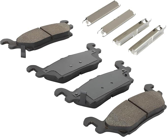 Premium Ceramic Rear Brake Pads (1001-1120C) Compatible with Hummer H3 2006-2010, Hummer H3T 2009-2010
