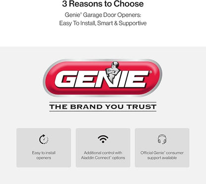 Genie SilentMax 1000 Garage Door Opener - Ultra-Quiet Belt Drive - Includes two 3-Button Pre-Programmed Remotes, Wall Console, Wireless Keypad, Safe T-Beams - Model 3042-TKH, 140V DC Motor