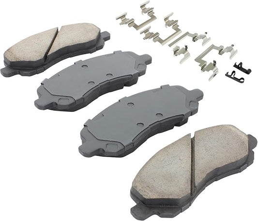 Premium Ceramic Front Brake Pads (1001-0866C) Compatible with 2001-2023 Chrysler/Dodge/Jeep/Mitsubishi (200/ASX/Avenger/Caliber/Cirrus/Compass/Eclipse/Galant/Lancer/Outlander & More)