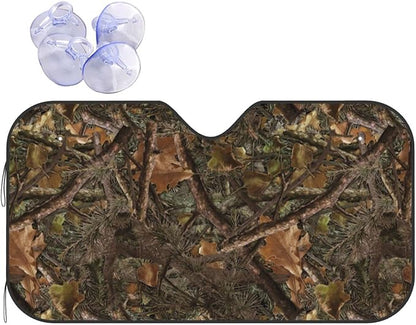 Camouflage Hunting Car Windshield Sunshade Front Window Sun Visor Protector Foldable Shield Cover for Truck SUV