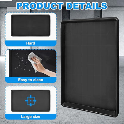 6Pcs Extra Large Auto Oil Drip Pan- 35.4 x 24 x1.6 Inches Oil Drip Tray for Under Car Plastic Oil Tray,Oil Catch Pan Replacement Tray to Keep Garage Floor Show Room Driveway Safe and Clean