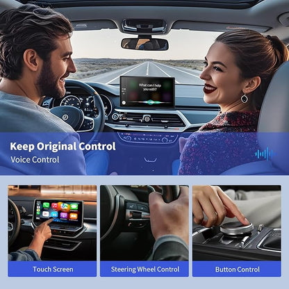 Leadtree 2 in 1 CarPlay Dongle,Convert Wired to Wireless,Wireless CarPlay Adapter&Wireless Android Auto Adapter, Connection Plug & Play Easy Setup Online Update,for Factory Wired Cars After 2016