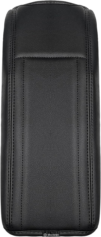 Muslogy Center Console Armrest Cover Compatible with Toyota RAV4 2013-2018 Comfort Armrest Pad Arm Rest Cushion Vegan Leather Protector Regular Thick