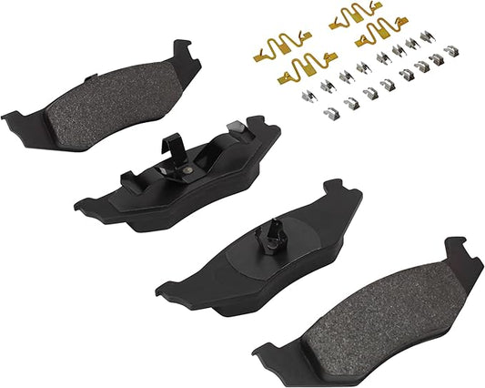 Premium Semi-Metallic Rear Brake Pads (1001-0512M) Compatible with 1985-2010 Chrysler/Dodge/Eagle/Plymouth (300M/Acclaim/Breeze/Cirrus/Daytona/Imperial/Intrepid/Lancer/LeBaron/LHS/Neon)