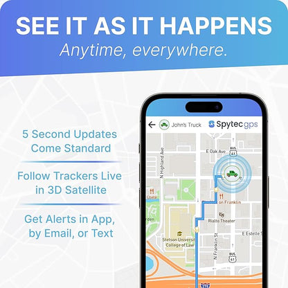 Spy Tec Mini GPS Smart Tracker for Vehicles, Cars, Trucks, Up to 14 Day Battery Life, Small GPS Tracking Device for Kids, Unlimited Updates, Worldwide Real-Time Tracking, USA Made Tech, Low Cost Plan