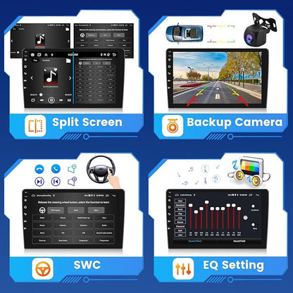 [2G+64G] Android 15 Car Stereo for Kia Cerato K3 Forte 2013-2018 with Wireless CarPlay Android Auto, 9 Inch HD Touch Screen with WiFi GPS Bluetooth FM/RDS Radio SWC USB Backup Camera MIC