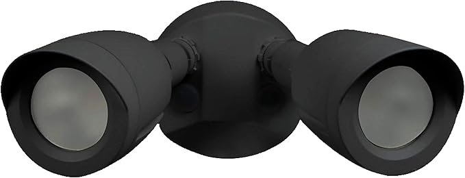 Ciata Flood Lights Outdoor, 20-Watt LED Bullet Head Security Flood Lights, Dual Head, RoHS and FCC Complaint, IP65 Rated, 1900 Lumens, 2KV Surge Protection, Die-Cast Aluminum in Black Finish – 4000K