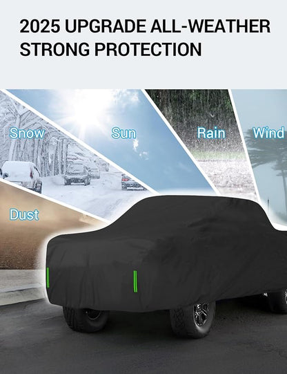 Proadsy 2025 Upgrade Car Cover for 2017-2025 Ford Super Duty F-250 Regular Cab 8 ft Bed All-Weather Windproof Waterproof UV Protection Defense Against Rain Snow Dust Sun Outdoor Truck Cover
