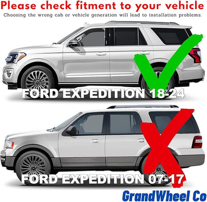 Window Deflectors Smoke Tinted in-Channel Side Window Vent Visor Deflectors Rain Guards Compatible with Expedition 2018-2024 - 4pcs. GW0182