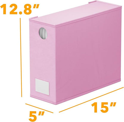SpaceAid 6 Pack Bed Sheet Organizers and Storage, Foldable Sheet Organizer with Window for Linen Closet, Set Folder Keeper for Queen & King Size Bedding Storage (Pink)
