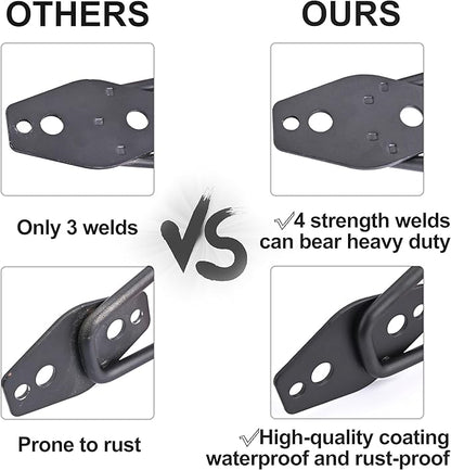 QUELIEN 4 Pack Garage Wall Hooks, 2 Large 7.5 in & 2 Small 2.5 in Heavy-Duty Cord Organizers for Garage Storage, Space-Saving Design for Home, Garage, and Workshop Use