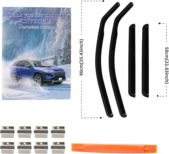 4PCS in-Channel Rain Guards Fit for Ford Maverick 2022 2023 2024 2025, Front and Rear Window Visors Wind Deflectors, Vent Shade Weather Shield for 2022-2025 Maverick Accessories
