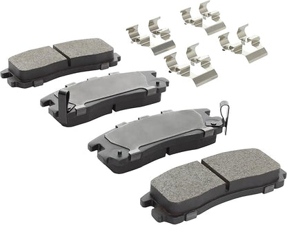 Premium Semi-Metallic Rear Brake Pads (1001-0383M) Compatible with 1988-2012 Chrysler/Dodge/Eagle/Mitsubishi/Plymouth (3000GT/Avenger/Colt/Eclipse/Expo/Galant/Sebring/Stratus & More)