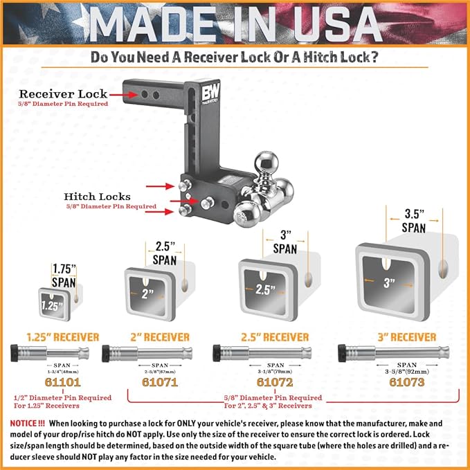 61135 | Receiver Lock for 2021+ Toyota 300 Series Land Cruiser - International Model