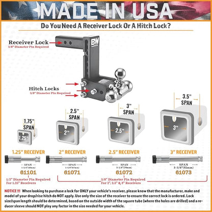61135 | Receiver Lock for 2021+ Toyota 300 Series Land Cruiser - International Model