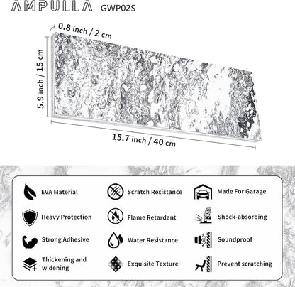 GWP02S Garage Wall Protector Car Door Protectors Bundle (Black & Marble Grain & Wood Grain 14-Pack)
