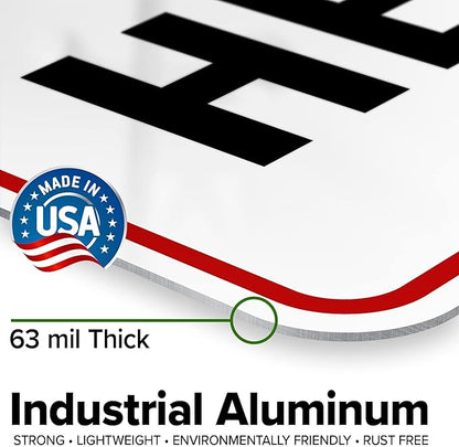 Custom Sign, Custom Sign for Business, Indoor/Outdoor use. 18x24 Inches, Rust Free .063 Aluminum, Fade Resistant, Made in USA by My Sign Center (Header)