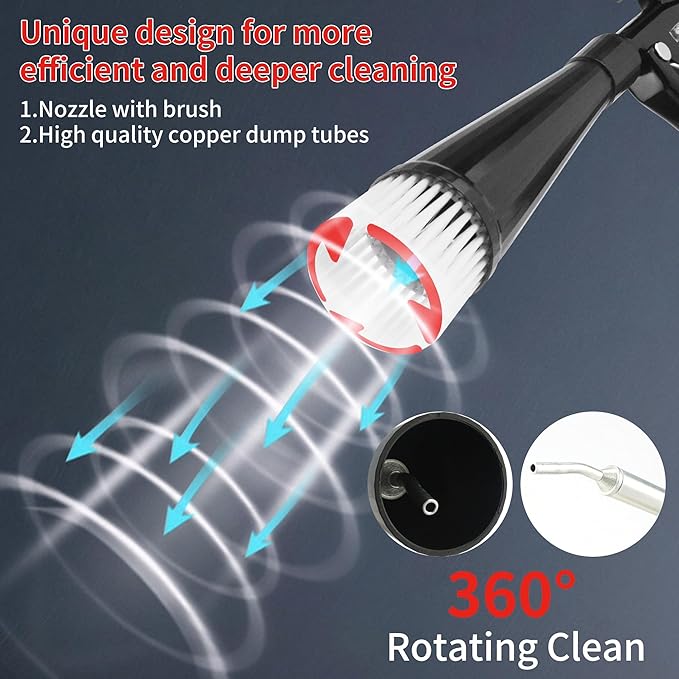 HANDY High Pressure Car Interior Cleaning Gun Interior Dryer Hair Dryer Car Detail Gun Fast Drying Blows Away Dust and Dirt Using Air