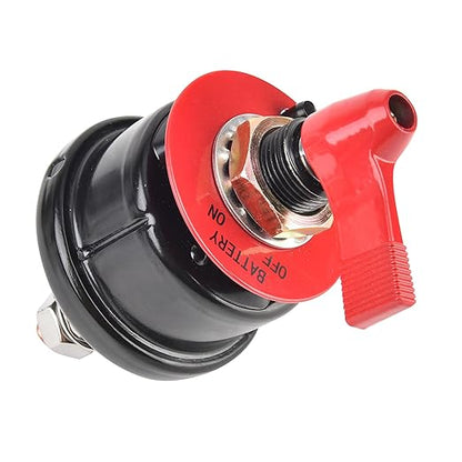 12V Battery Disconnect Switch with Panel, High Current Battery Cut Off Switch, Heavy Duty Kill Switch for Cars, Trucks, Boats, RVs, Forklifts and Heavy Equipment