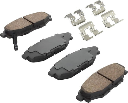 Premium Semi-Metallic Rear Brake Pads (1001-1114M) Compatible with 2005-2023 Subaru (BRZ/Crosstrek/Forester/Impreza/Legacy/Outback/WRX/XV/XV Crosstrek)