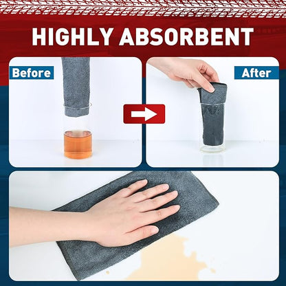 Microfiber Cleaning Cloths Bulk-50 Pack, Gray Microfiber Towels for Cars, Ultra Absorbent Microfiber Towel Weave Grime & Liquid for Streak-Free Mirror Shine - Car Washing Cloth