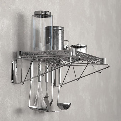 14" x 24" Chrome Wire Wall Mount Shelf